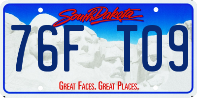 SD license plate 76FT09