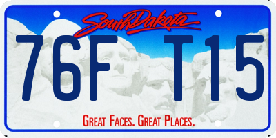 SD license plate 76FT15