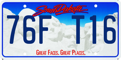 SD license plate 76FT16