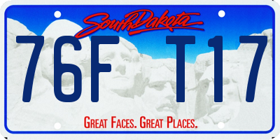 SD license plate 76FT17