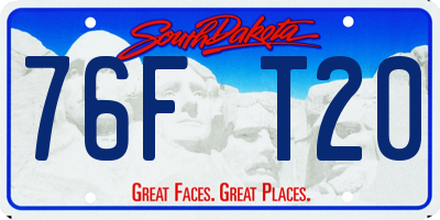 SD license plate 76FT20