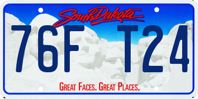 SD license plate 76FT24