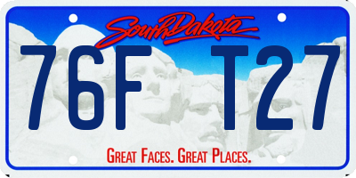 SD license plate 76FT27