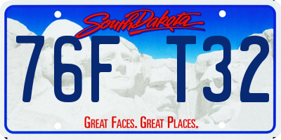 SD license plate 76FT32