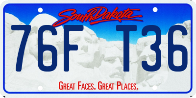 SD license plate 76FT36