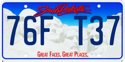 SD license plate 76FT37