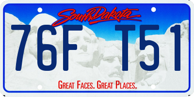 SD license plate 76FT51