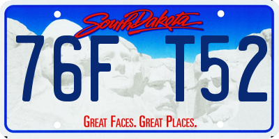 SD license plate 76FT52