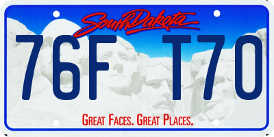 SD license plate 76FT70