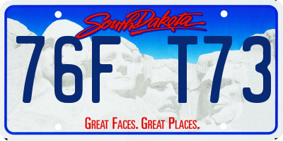SD license plate 76FT73