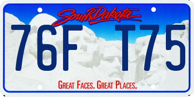 SD license plate 76FT75