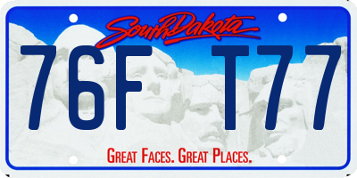 SD license plate 76FT77