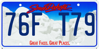 SD license plate 76FT79