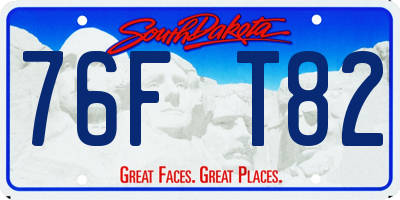 SD license plate 76FT82