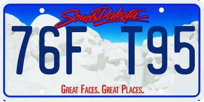 SD license plate 76FT95