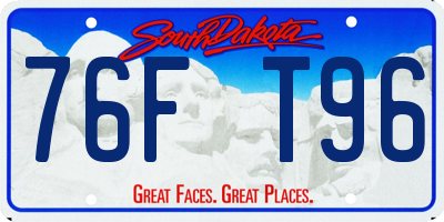SD license plate 76FT96