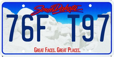 SD license plate 76FT97