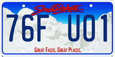 SD license plate 76FU01