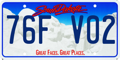SD license plate 76FV02
