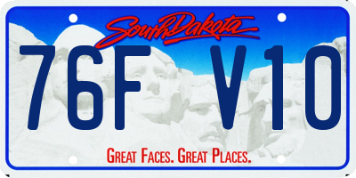 SD license plate 76FV10