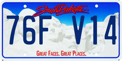 SD license plate 76FV14