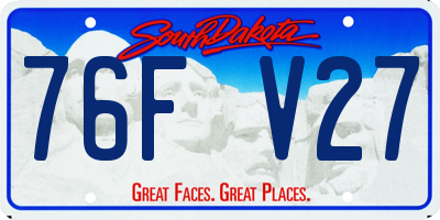 SD license plate 76FV27