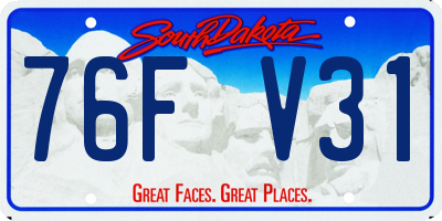 SD license plate 76FV31