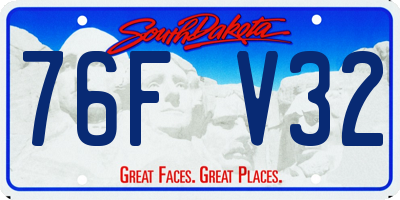 SD license plate 76FV32
