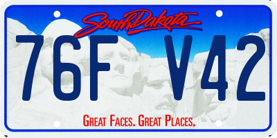 SD license plate 76FV42