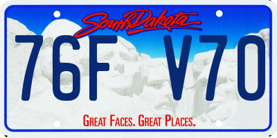 SD license plate 76FV70