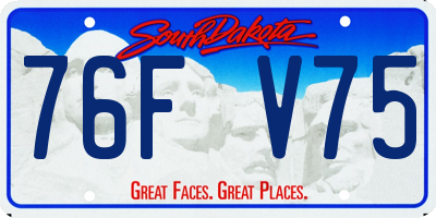 SD license plate 76FV75