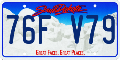 SD license plate 76FV79