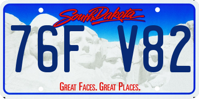 SD license plate 76FV82