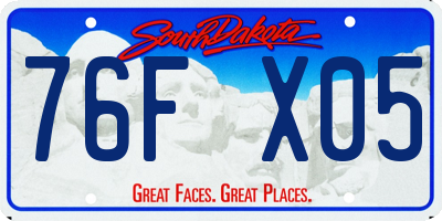 SD license plate 76FX05