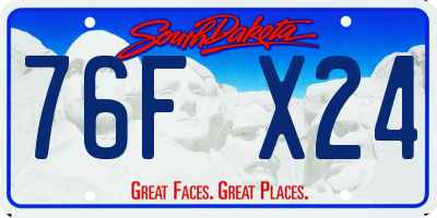 SD license plate 76FX24