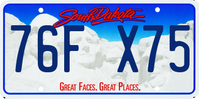 SD license plate 76FX75