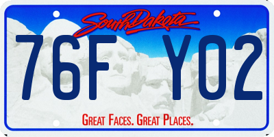 SD license plate 76FY02
