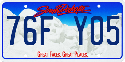SD license plate 76FY05