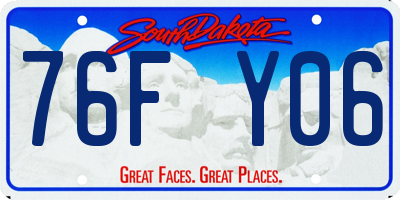 SD license plate 76FY06