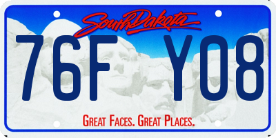 SD license plate 76FY08
