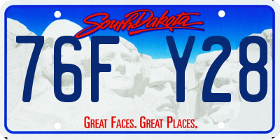 SD license plate 76FY28
