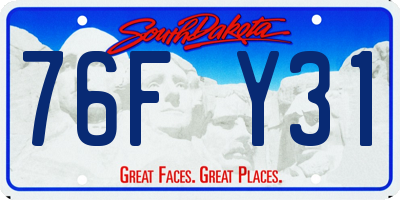 SD license plate 76FY31