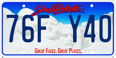 SD license plate 76FY40