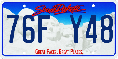 SD license plate 76FY48