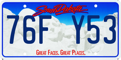 SD license plate 76FY53