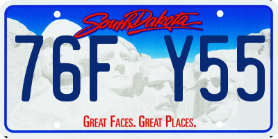 SD license plate 76FY55