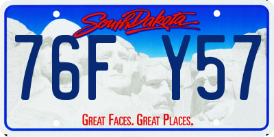 SD license plate 76FY57