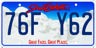 SD license plate 76FY62