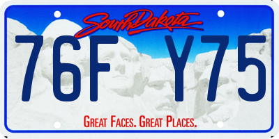 SD license plate 76FY75
