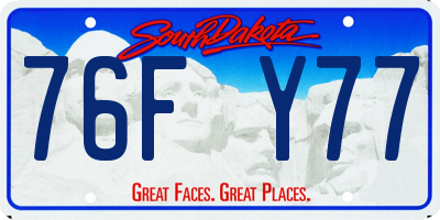 SD license plate 76FY77